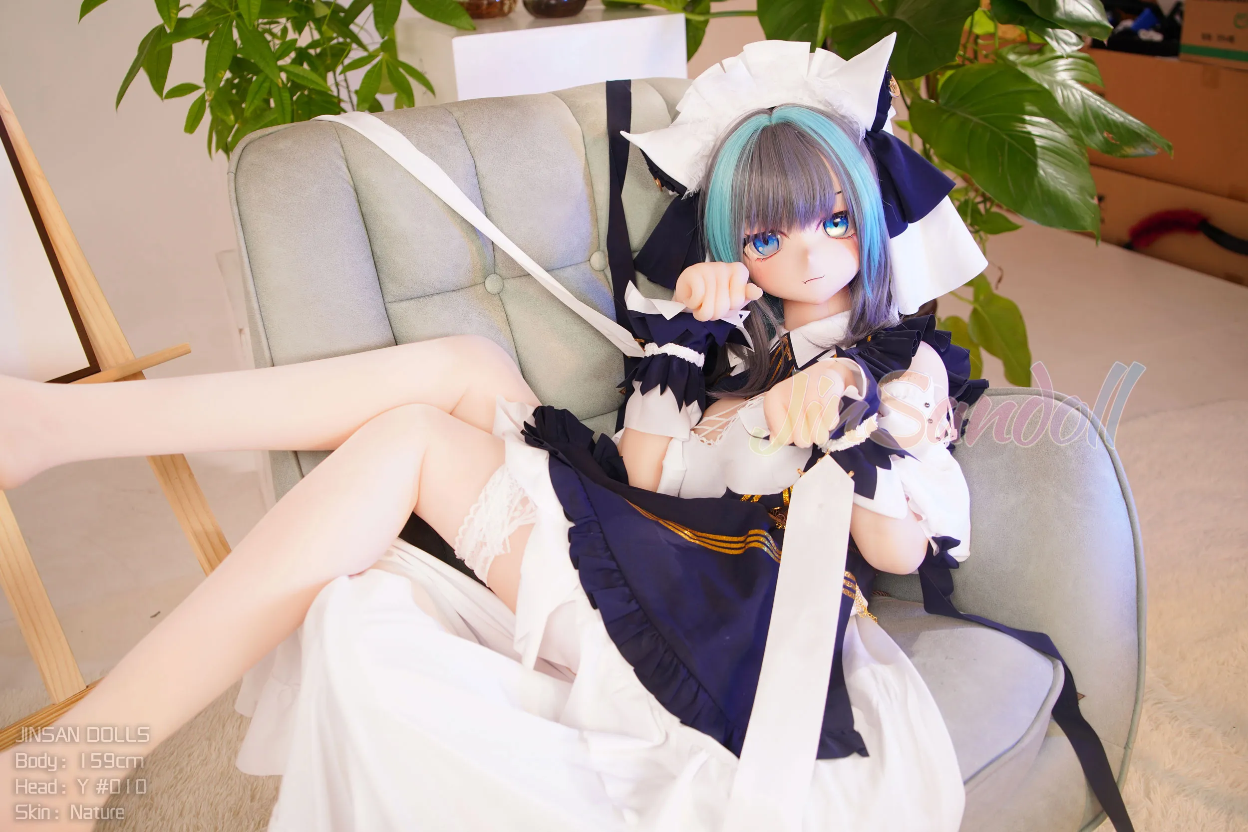 159cm (5ft3) Bonnet H Poupée réaliste style anime PVC et S-TPE Poupée sexuelle Tête #Y010